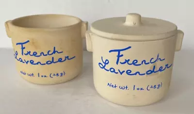 Vintage Pair (2) French Lavender Pottery Clay Pots 1 Oz Made In France Spice Jar • $29.99