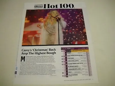 MARIAH CAREY Returns To Top Of Christmas Chart Original 2020 Promo Poster Ad • $9.95