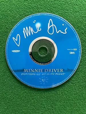 Genuine Hand Signed Minnie Driver Cd Sleeve With Cd. • £62.51