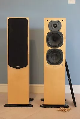 Quad 22L2 Floorstanding Loudspeakers Maple Excellent Condition Boxed • £215