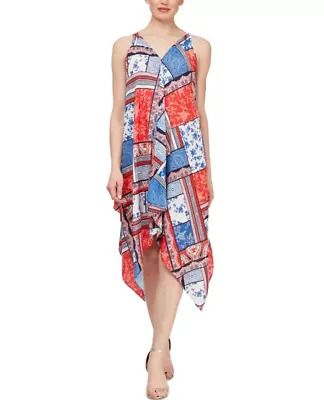 SL Fashions Bandana-Print Handkerchief-Hem Dress 14A 1342 • $11.96