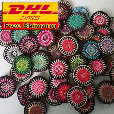 500pcsx 3cm Hill Tribe Hand Embroidery Circle Sheet Hmong Craft DIY Decorative • $169