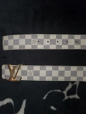 White Damier Louis Vuitton Belt With Box Men 32-40 Authentic TAKING ANY OFFERS • $329.99