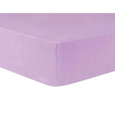 $9.99 • Buy  Crib Sheet Deep Fitted Standard Cotton Flannel 28''X52'' Lavender Baby Infant 