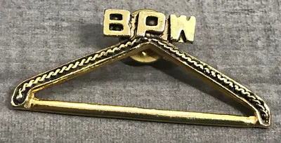 Vintage BPW Business Professional Women Clothes Hanger Lapel Hat Jacket Vest Pin • $5