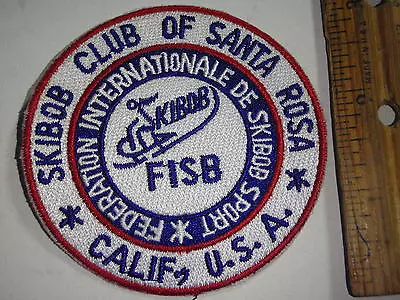 VINTAGE SKIBOB CLUB SANTA ROSA CALIFORNIA  Down Hill SKIING PATCH   BX P 20 • $6.99