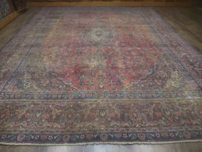 Authentic Anatolian Farmhouse Vintage Turkish Geometric Village Rug 9x12 Ft • $0.99