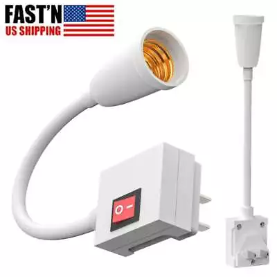 1PCS 360° Flexible E27 Light Bulb Holder Extension Socket Adapter On/Off Switch • $6.43