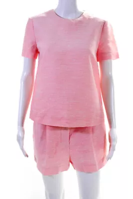 Stella McCartney Womens Blouse Shorts Set Neon Pink Size EUR 40 • $135.61
