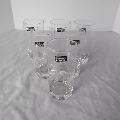 Vintage Pasabahce Glass Panel Highball Tumblers Drinking Glasses Set Of 6 W/ Box • $44.99