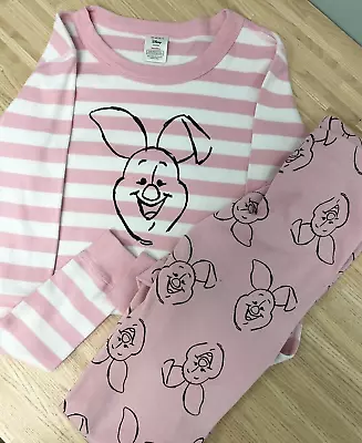 Hanna Andersson Pajamas 150 12 Years Girls Pink Piglet Pooh Stripe • $18.99