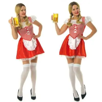 £15.99 • Buy German Oktoberfest Beer Girl Costume Bavarian Women Fancy Dress Size S-XXL
