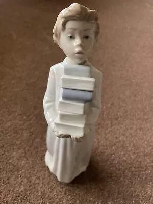 Porcelain Figure Nao By Lladro.Boy Carrying Books #0233G. • £12