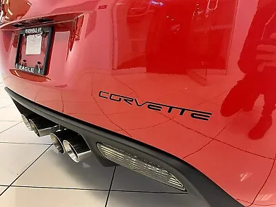 Fits 2005+ 2005-2013 Corvette C6 ABS Plastic Letters Rear Bumper Emblem Decals • $19.99