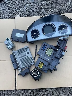 Mercedes C-class W204 Ecu Kit A6461504572 C220 2.1 Cdi Rwd Engine Control 07-09 • £150