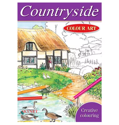 Brilliant Quality A4 Countryside Colour Art Therapy Colouring Book Relax • £4.49