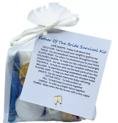 Father Of The Bride/Step-Father Of The Bride SURVIVAL KIT Novelty Wedding Gift • £6.45