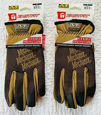 New Mechanix Wear ~ LARGE  FastFit Flexible Protection Gloves ~ 2 Pair! • $32.95