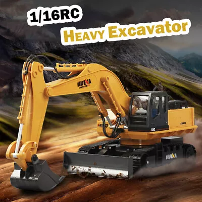 HUINA 1/16 11CH RC Alloy Excavator Construction Engineering Digger Vehicle Toy  • $65