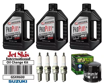 For Suzuki GSXR600 GSX-R 600 Synthetic Oil Change Kit NGK Spark Plugs Oil Filter • $74.95