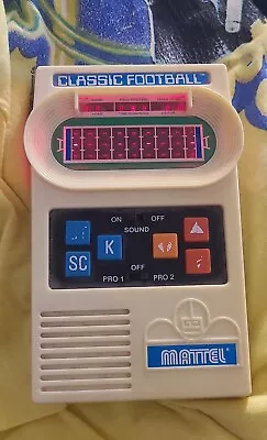 Vintage Mattel Classic Football Handheld Electronic Game  WORKS  • $50