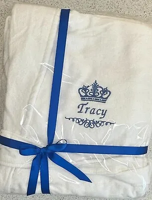 100% Cotton White Velour Bath Robe size XL Unwanted Gift  • £8