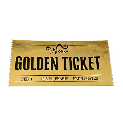 Willy Wonka Golden Ticket • $6.99