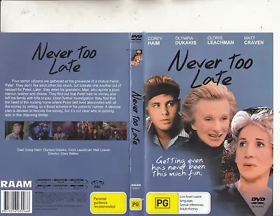 Never Too Late-1996-[Corey Haim]-RAAM Multimedia-Movie RM-DVD • $24.95
