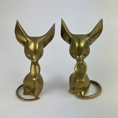 £17.99 • Buy Vintage Brass Mouse Mice Big Ears 5.5  Tall Cottage Country Farmhouse Figures