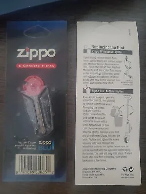 Zippo Flints And Wick Replacement 1 Flint Pack And 1 Wick Pack • $3.50