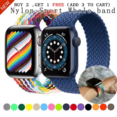 $9.99 • Buy For Apple Watch Band Series Ultra 8 7 6 5 4 3 SE Nylon Elastic IWatch Strap