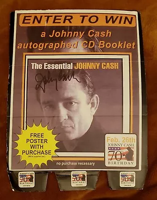 Vintage 2002 The Essential Johnney Cash Partial Counter 70th Promo CD Display  • $49.99