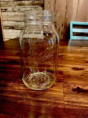 Vintage Large 62A Ball Mason Jar 22 Genuine Glass W/ Fruit On 1 Side • $0.99