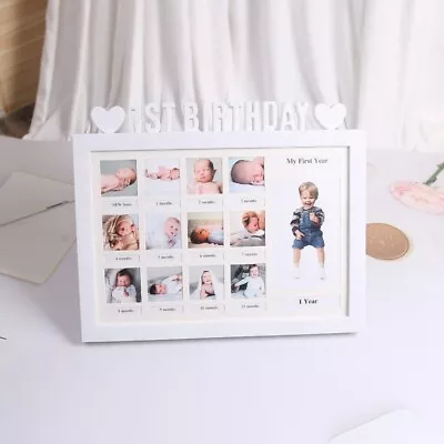 First Year Photo Moment Baby Keepsake Frame 0-12 Month Picture Display • £12.82
