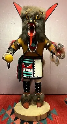 Navajo Indian  Wolf Kachina” Handmade Doll Signed By Dwight Yazzie • $95