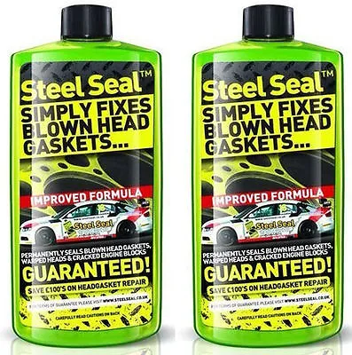 STEEL SEAL 473ml SIMPLY FIXES BLOWN HEAD GASKETS X2 Bottles • $97.10