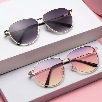 $12.58 • Buy Round Metal Sunglasses Women Men Vintage Gradient Lens Sun Glasses Brand Alloy