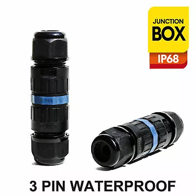 £3.29 • Buy Waterproof Cable Connector Joint Outdoor IP68 Electrical Junction Box 4-8mm 