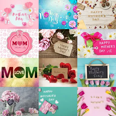 5x3ft 7x5ft Happy Mother's Day Photography Backdrop Party Decor Vinyl Background • $11.55