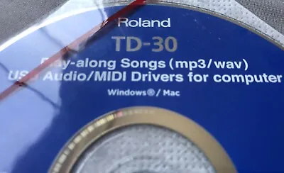 Roland Td-30 V Drums Usb Audio/ Midi Driver Cd Rom Original Sealed • $11
