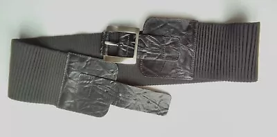 £9.99 • Buy Stephen Collins Black Elasticated Leather Belt Size M Nurse Unusual Style