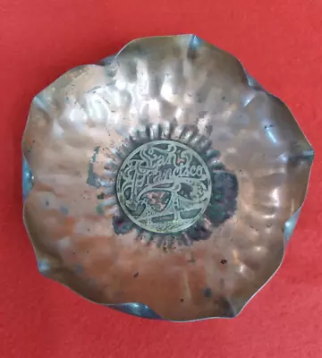 Vintage Gregorian Hand Hammered Copper Bowl Dish Cigar Ashtray Tray 6-3/4” USA • $11.77