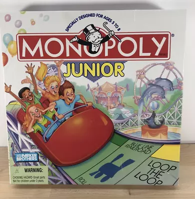 Monopoly Jr Junior Board Game Hasbro Parker Brothers 1997 Edition Complete VG • $11.99