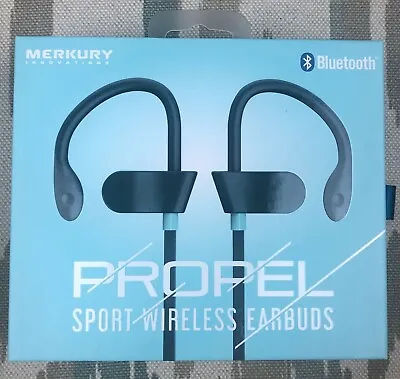 Merkury Innovations Propel Sport Bluetooth 4.2 Wireless Earbuds Black And Blue  • $22.50