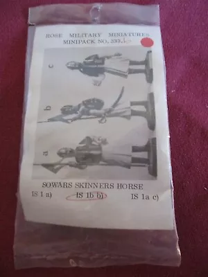 Rose Military Miniatures #IS1b 54mm Metal Sowars Skinnners Horse Figure • $4.99