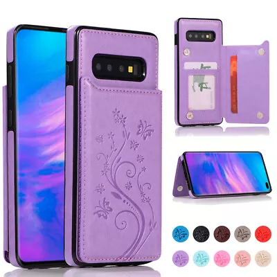 Case For Samsung Galaxy S10 S9 S8 Plus S7 Magnetic Leather Wallet Phone Cover  • $10.06