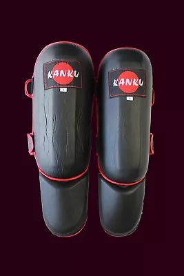 KANKU Muay Thai Shin And Instep Guards MMA Leg And Foot Protector Guards Gear • $19.95