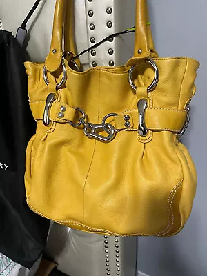 B Makowsky Leather Handbag Yellow Brand New Without Tags • $20