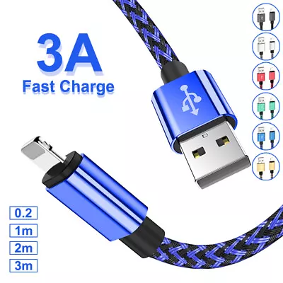 Fast Charger Cable For IPhone 14 13 12 11 XR X 8 7 6 Plus IPad USB Charging Cord • $6.96