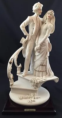 Giuseppe Armani Porcelain Sculpture Figure Wedding Bride Groom On Stairs • $49.95